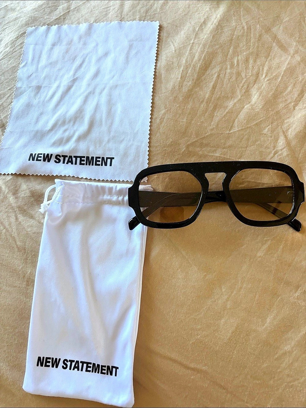 New Statement Sunglasses Black & Brown Like New